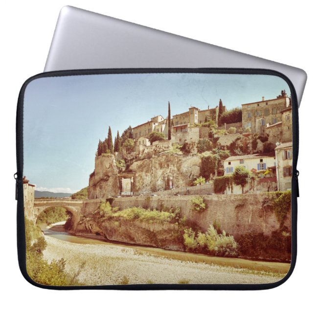 Beautiful Medieval Village of Vaison la Romaine, P Laptop Sleeve (Front)