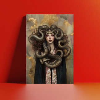 Beautiful Medusa - Greek Art Nouveau Portrait 02 Postcard