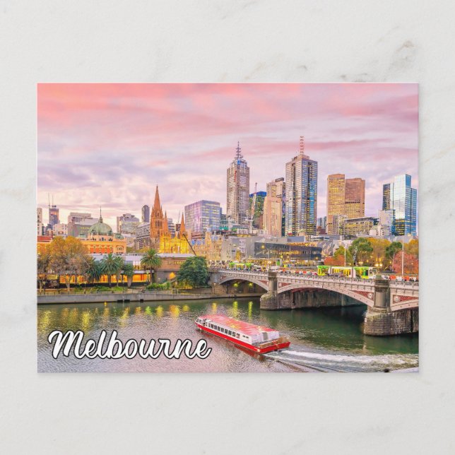 Beautiful Melbourne, Australia Postcard (Front)