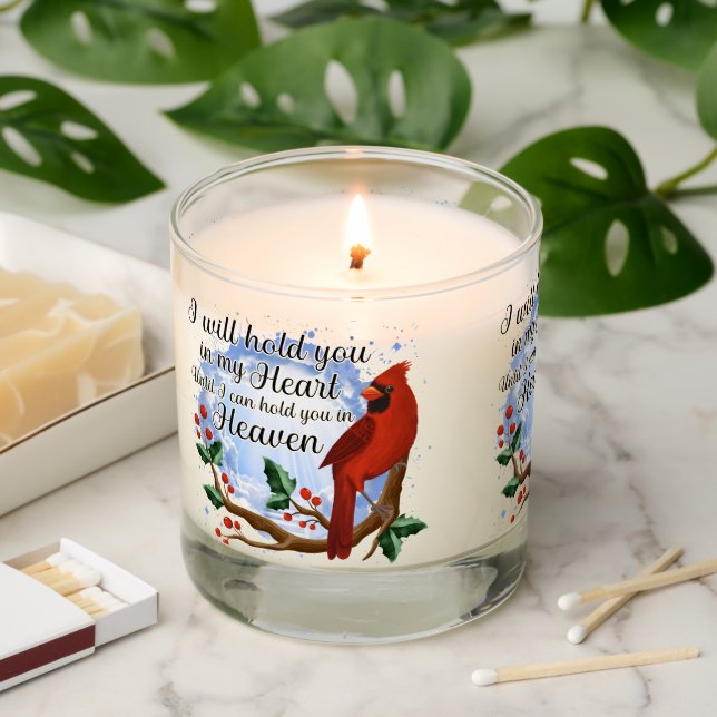 Beautiful Memorial/Christmas Cardinal Scented Candle (Lit)