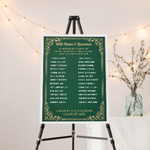 Beautiful Memorial Class Reunion  Foam Board