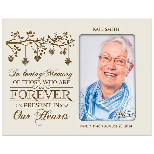 Beautiful Memorial Day Ivory Picture Frame (Front)