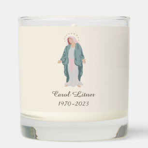 Beautiful Memorial Mary Catholic  Scented Candle