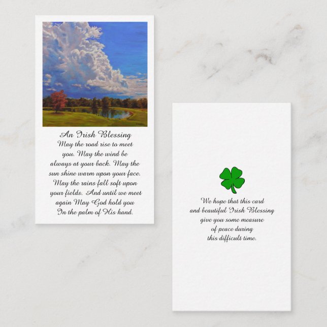 Beautiful Memorial Sympathy Card (Front/Back)