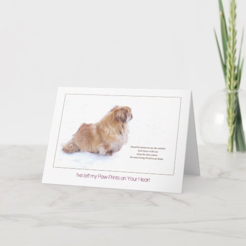 Beautiful Memories Pekingese dog Sympathy Card