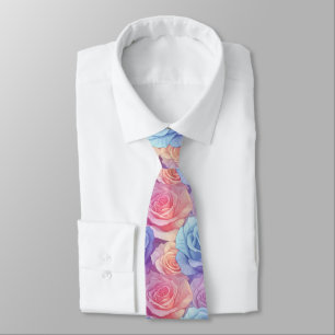 Beautiful Mens Fashion Rose Floral Neck Tie