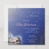 Beautiful Mermaid Baby Shower Invitations (Back)