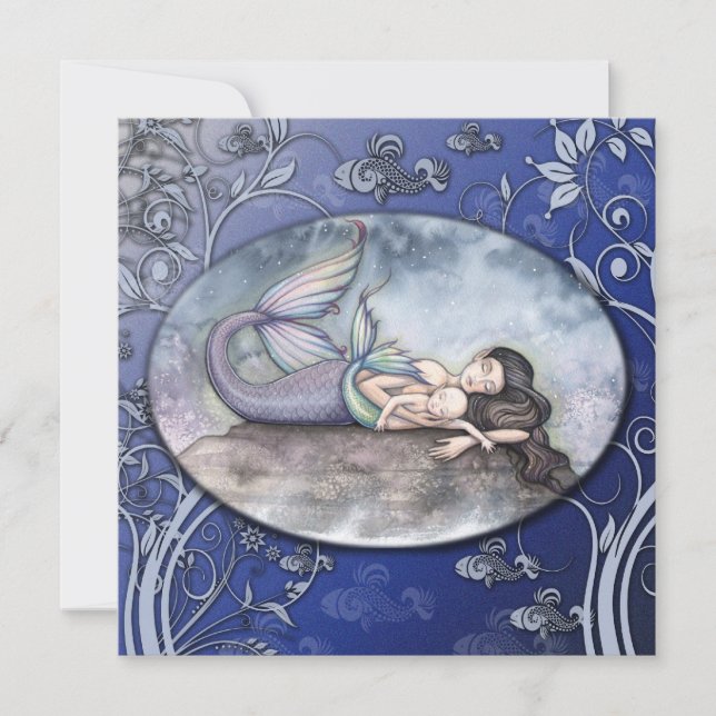 Beautiful Mermaid Baby Shower Invitations (Front)