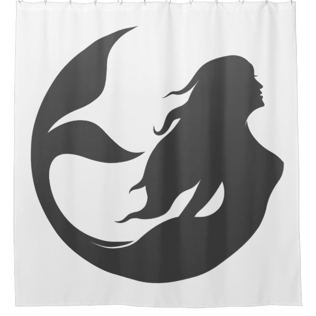 Beautiful Mermaid Bathroom Shower Curtain (Front)