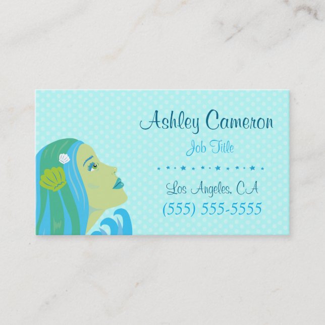 Beautiful Mermaid Business Card (Front)