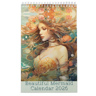 Beautiful Mermaid Calendar 2026, Mermaid