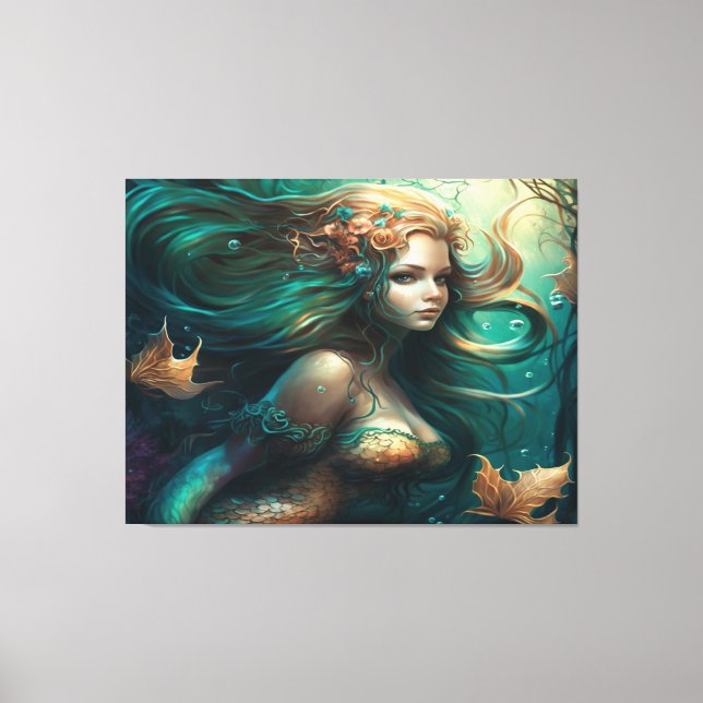 Beautiful Mermaid Canvas Print (Front)