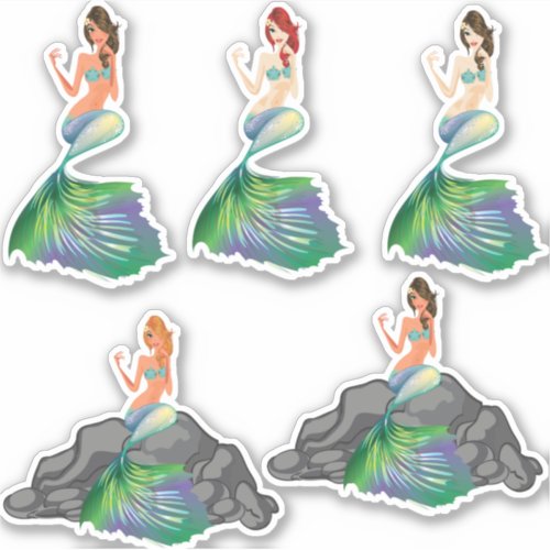 Beautiful Mermaid Colorful Sticker