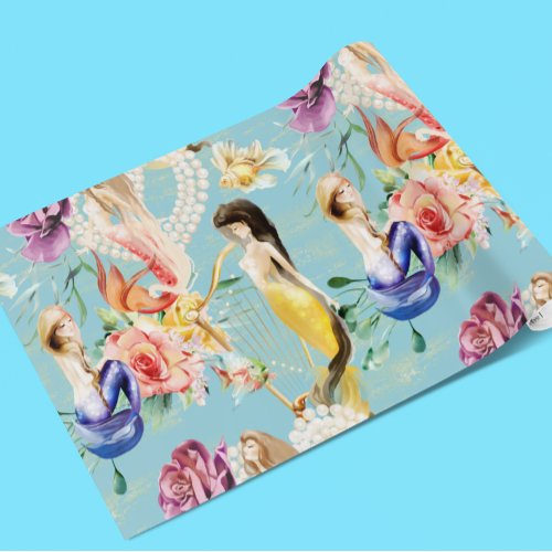 Beautiful Mermaid Colorful Wrapping Paper