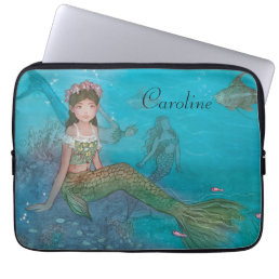 Beautiful Mermaid Customize with Name Laptop Sleeve
