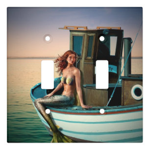 Beautiful Mermaid Digital Art Switch PLate
