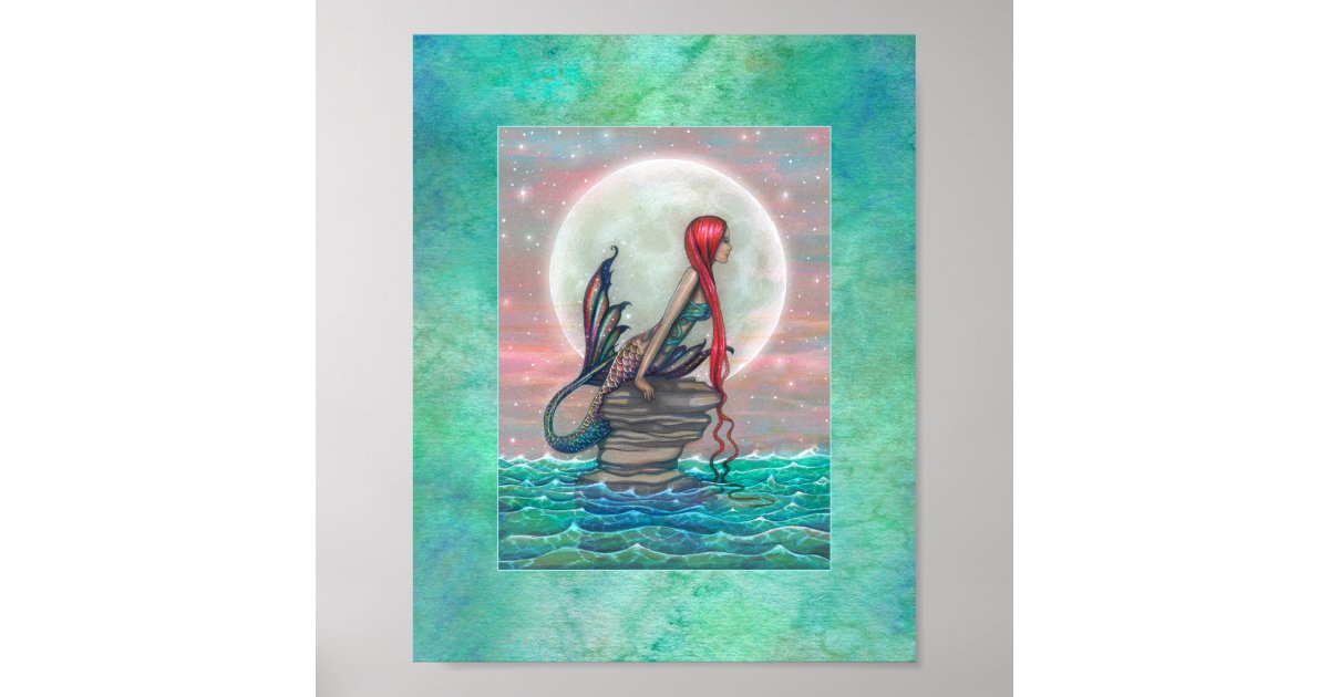 Beautiful Mermaid Fantasy Art By Molly Harrison Poster Zazzle Com