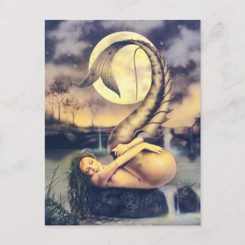 Beautiful Mermaid Fantasy art Postcard