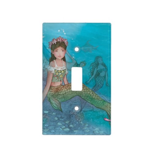 Beautiful Mermaid Girl Light Switch Cover