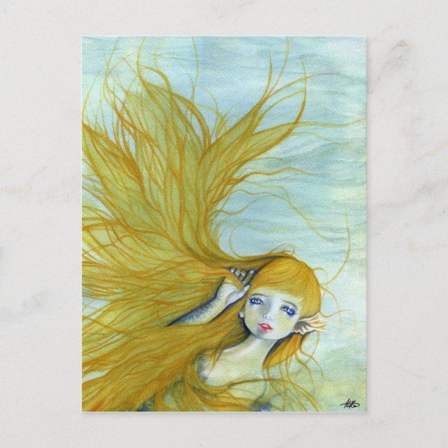 Beautiful Mermaid Hair postcard (Front)