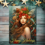 Beautiful Mermaid Happy Holidays Beach Christmas Holiday Card<br><div class="desc">Transport yourself to an enchanting coastal realm with our Beautiful Mermaid Happy Holidays Beach Christmas Card. Embrace the holiday spirit with this enchanting greeting card that captures the allure of the sea and the magic of the season. Share the joy of the holidays with loved ones through this captivating card,...</div>