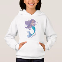 Beautiful mermaid hoodie sweater clothes for girls