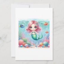beautiful mermaid kawaii