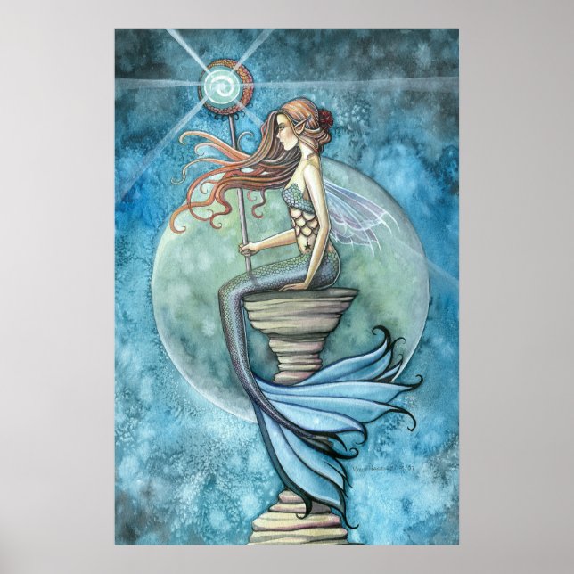 Beautiful Mermaid Poster Print by Molly Harrison (Front)