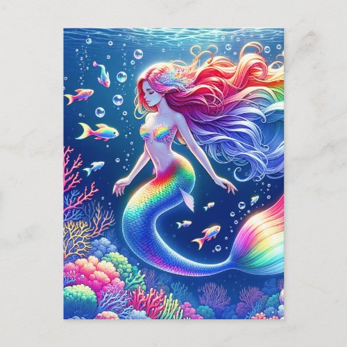 Beautiful Mermaid Sea Nymph Postcard