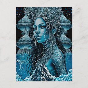 Beautiful Mermaid Sea Nymph Postcard
