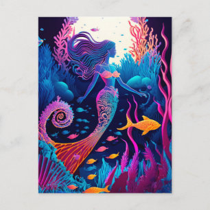 Beautiful Mermaid Sea Nymph Postcard