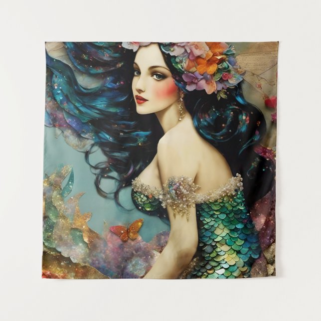 Beautiful Mermaid Tapestry (Front)