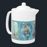Beautiful Mermaid Teapot<br><div class="desc">© Molly Harrison www.mollyharrisonart.com.</div>