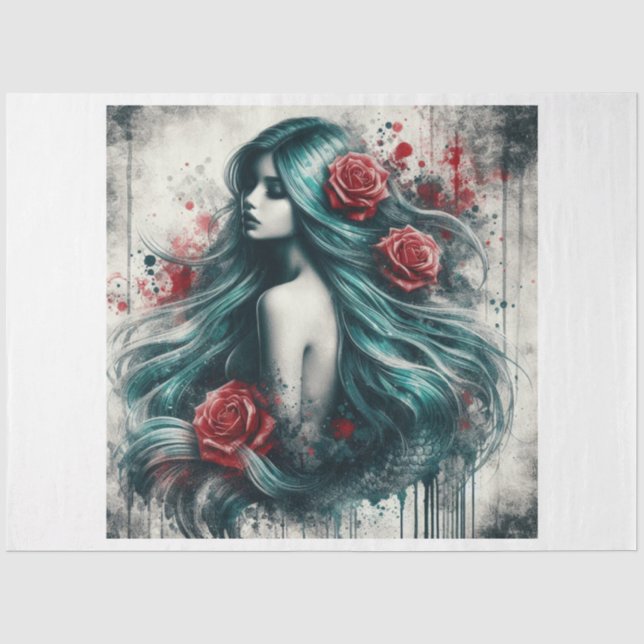 Beautiful Mermaid Tissue Paper (Front)