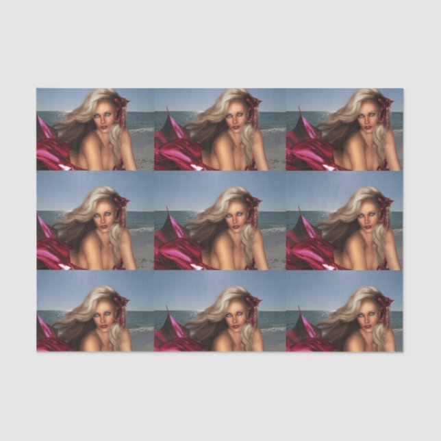 Beautiful Mermaid Tissue Paper (Front)