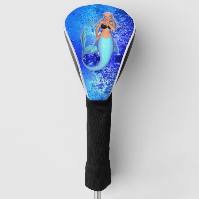 Beautiful Mermaid Under Water Golf Head Cover (Front)