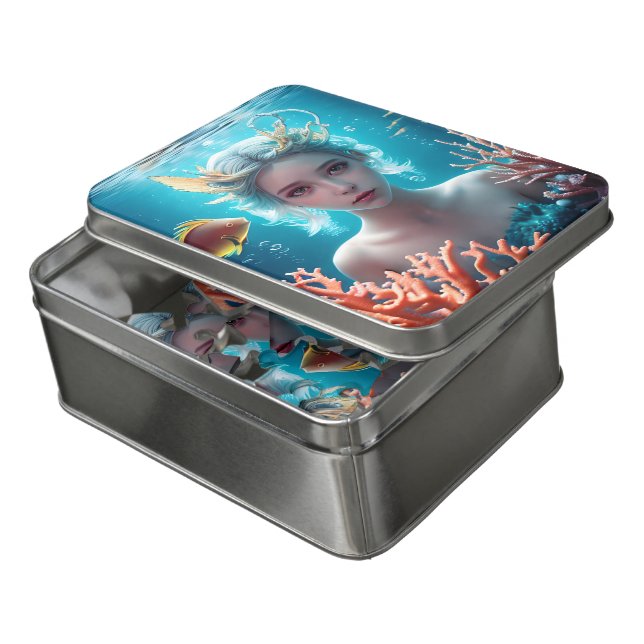 Beautiful Mermaid Under Water Jigsaw Puzzle (Lid Open)