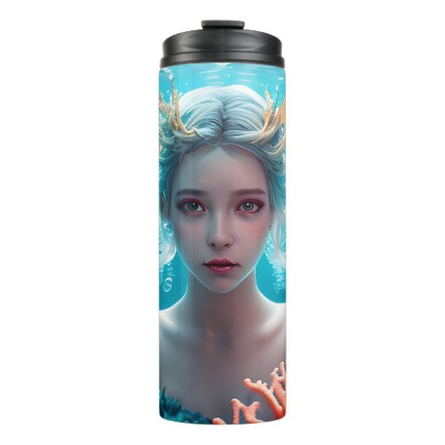 Beautiful Mermaid Under Water Thermal Tumbler