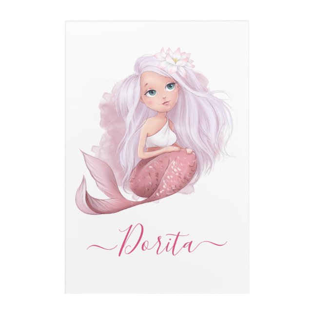 Beautiful Mermaid Wall Art (Front)