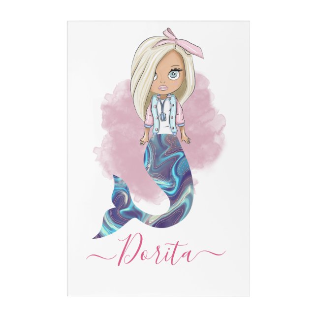 Beautiful Mermaid Wall Art (Front)