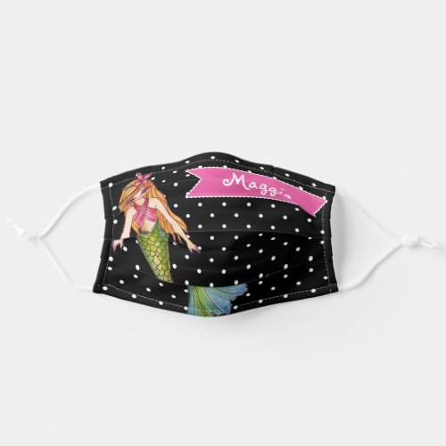 Beautiful Mermaid with Blonde Hair Adult Cloth Face Mask