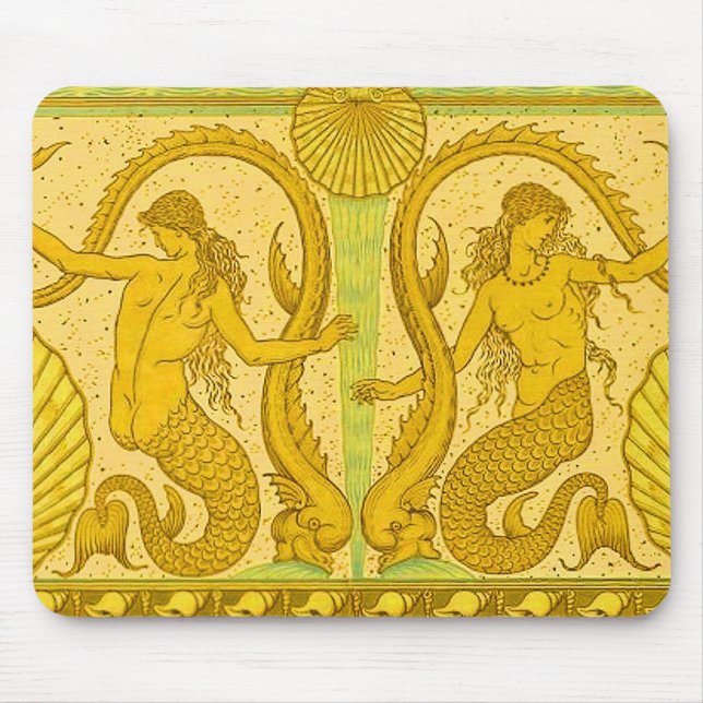 beautiful mermaids print mouse pad (Front)