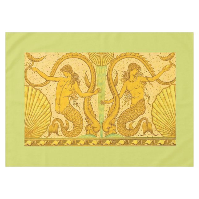 beautiful mermaids print tablecloth (Front (Horizontal))