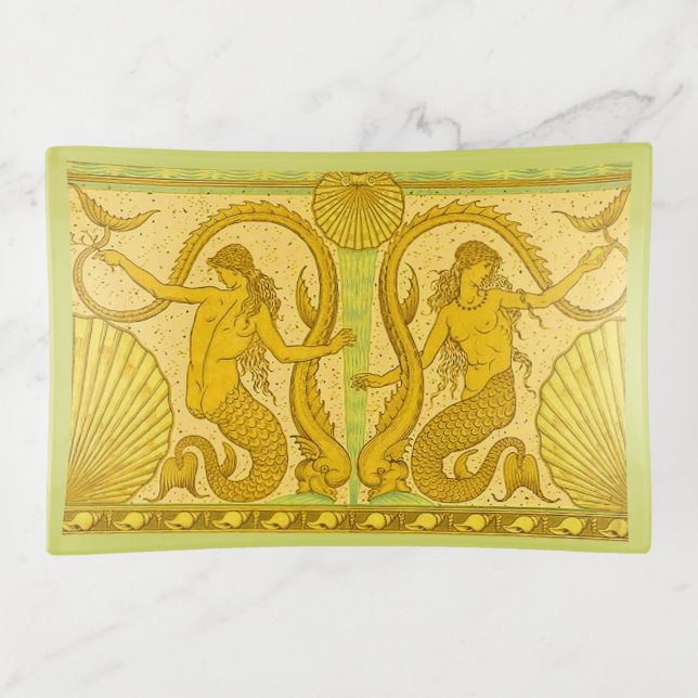 beautiful mermaids print trinket tray (Front)