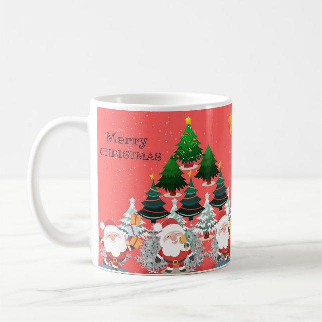 Beautiful Merry Christmas Design Coffee Mug (Left)
