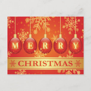 Beautiful Merry Christmas Postcard
