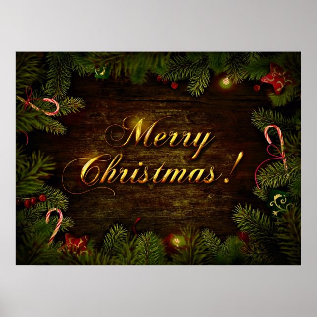 Beautiful Merry Christmas Poster (Front)