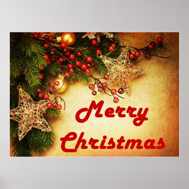 Beautiful Merry Christmas Poster (Front)