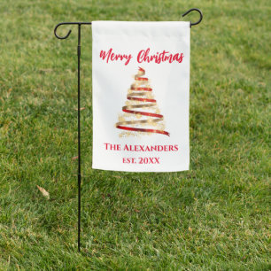 Beautiful Merry Christmas tree family Garden Flag