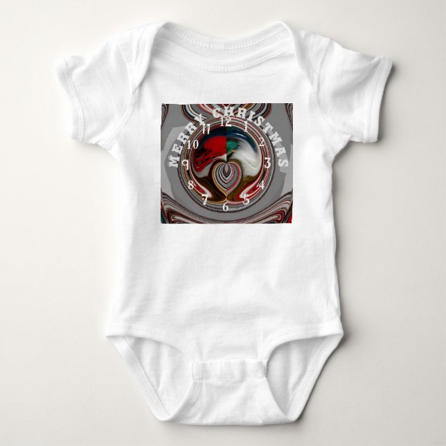 Beautiful Merry Christmas With Love Baby Bodysuit (Front)